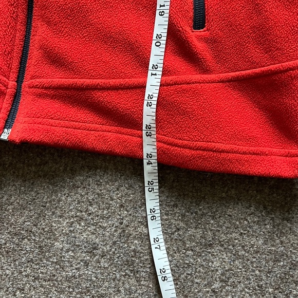 Lands End Kids Orange Hooded Zip Up Fleece Jacket Sweater Youth Size L (14-16) - Picture 9 of 11